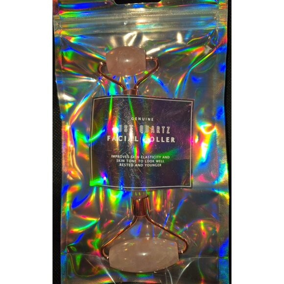 Genuine Rose Quartz Facial Roller & Hand Cream Gift Set NEW - Picture 2 of 7